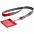 Чехол для карточки с лентой и ретрактором Devon, красный с логотипом в Астрахани заказать по выгодной цене в кибермаркете AvroraStore