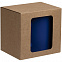 Коробка с окном для кружки Window, ver.2, крафт с логотипом в Астрахани заказать по выгодной цене в кибермаркете AvroraStore