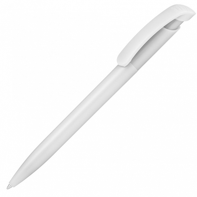 Ручка шариковая Clear Solid, белая с логотипом в Астрахани заказать по выгодной цене в кибермаркете AvroraStore