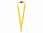 Ремешок на шею с карабином Бибионе, желтый с логотипом в Астрахани заказать по выгодной цене в кибермаркете AvroraStore