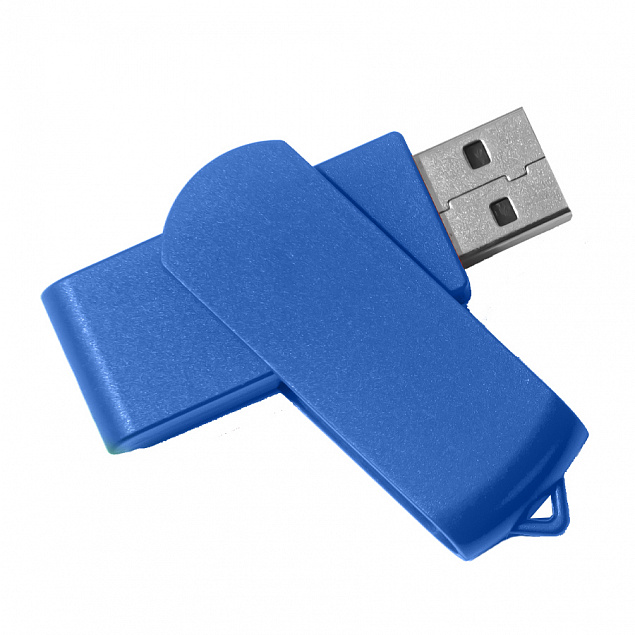 USB flash-карта SWING (8Гб), синий, 6,0х1,8х1,1 см, пластик с логотипом в Астрахани заказать по выгодной цене в кибермаркете AvroraStore
