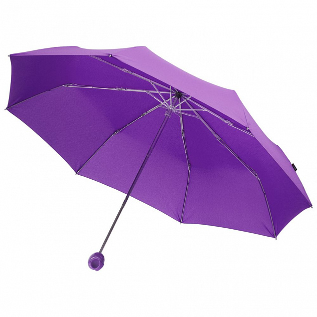 Зонт складной Floyd с кольцом, фиолетовый с логотипом в Астрахани заказать по выгодной цене в кибермаркете AvroraStore
