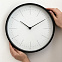 Часы настенные Lacky, белые с черным с логотипом в Астрахани заказать по выгодной цене в кибермаркете AvroraStore