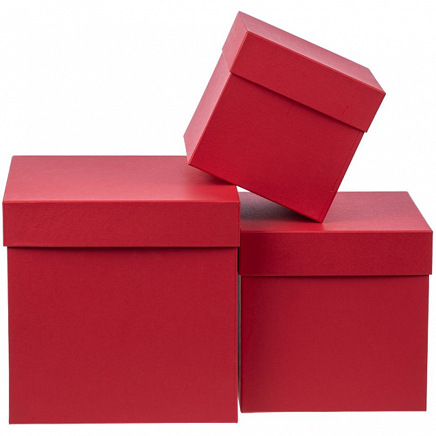 Коробка Cube M, красная с логотипом в Астрахани заказать по выгодной цене в кибермаркете AvroraStore