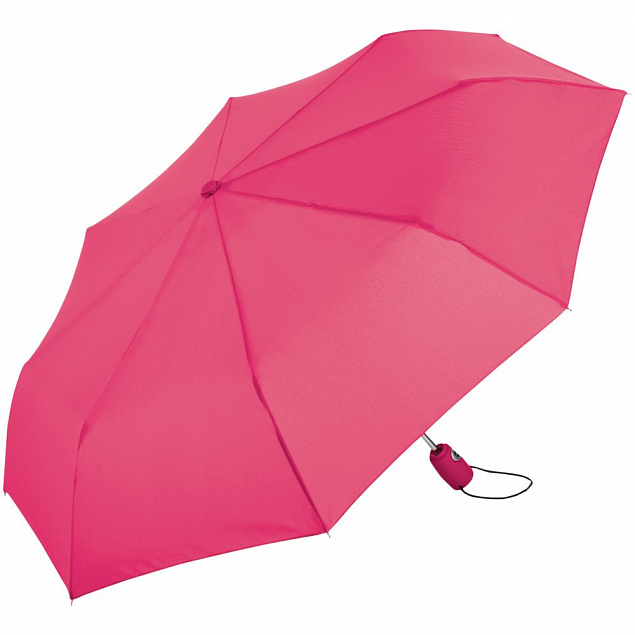 Зонт складной AOC, розовый с логотипом в Астрахани заказать по выгодной цене в кибермаркете AvroraStore