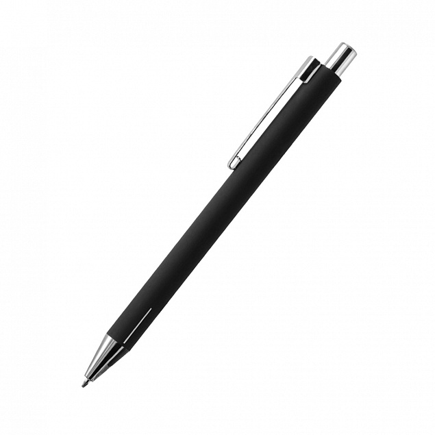 Ручка металлическая Elegant Soft - Черный AA с логотипом в Астрахани заказать по выгодной цене в кибермаркете AvroraStore