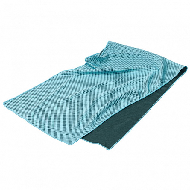 Охлаждающее полотенце Weddell, голубое с логотипом в Астрахани заказать по выгодной цене в кибермаркете AvroraStore