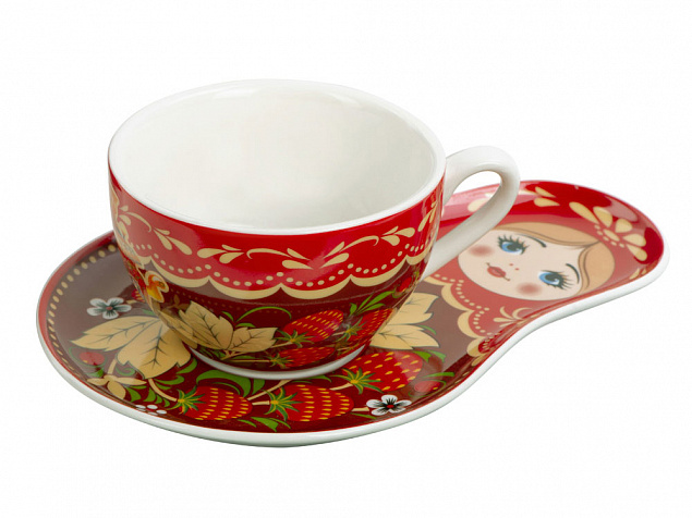 Подарочный набор: чайная пара, варенье из сосновых шишек с логотипом в Астрахани заказать по выгодной цене в кибермаркете AvroraStore