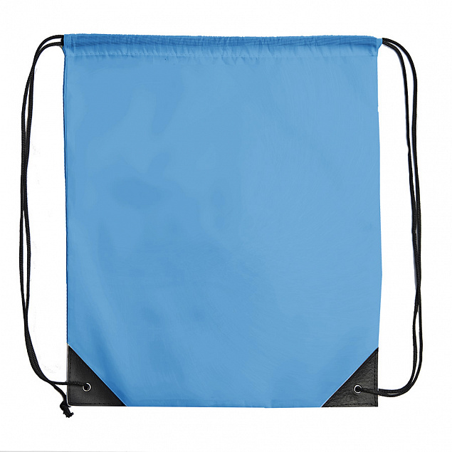 Рюкзак мешок с укреплёнными уголками BY DAY, голубой, 35*41 см, полиэстер 210D с логотипом в Астрахани заказать по выгодной цене в кибермаркете AvroraStore