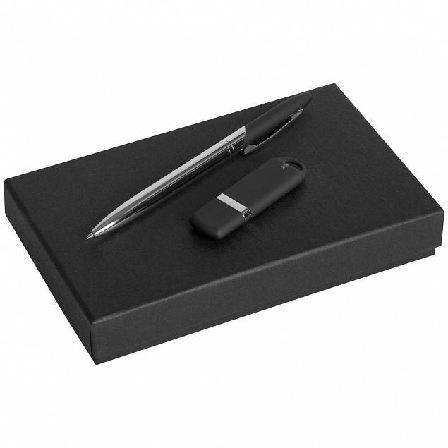Коробка Slender, малая, черная с логотипом в Астрахани заказать по выгодной цене в кибермаркете AvroraStore