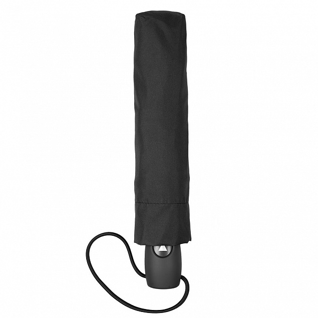 Зонт складной Comfort, черный с логотипом в Астрахани заказать по выгодной цене в кибермаркете AvroraStore