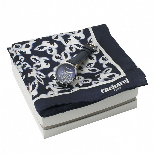 Набор (платок шейный, часы наручные) с логотипом в Астрахани заказать по выгодной цене в кибермаркете AvroraStore