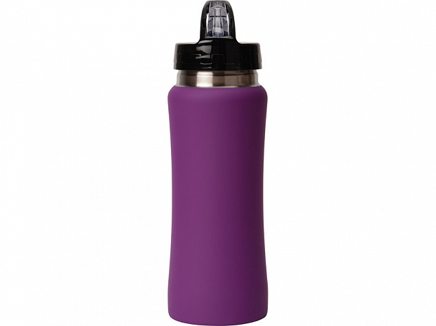Бутылка спортивная Коста-Рика 600мл, фиолетовый с логотипом в Астрахани заказать по выгодной цене в кибермаркете AvroraStore