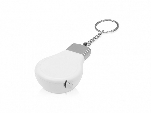 Брелок-рулетка для ключей Лампочка, 1м с логотипом в Астрахани заказать по выгодной цене в кибермаркете AvroraStore