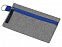 Универсальный пенал из переработанного полиэстера RPET Holder, серый/синий с логотипом в Астрахани заказать по выгодной цене в кибермаркете AvroraStore