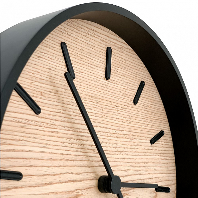 Часы настенные Kiko, дуб с логотипом в Астрахани заказать по выгодной цене в кибермаркете AvroraStore