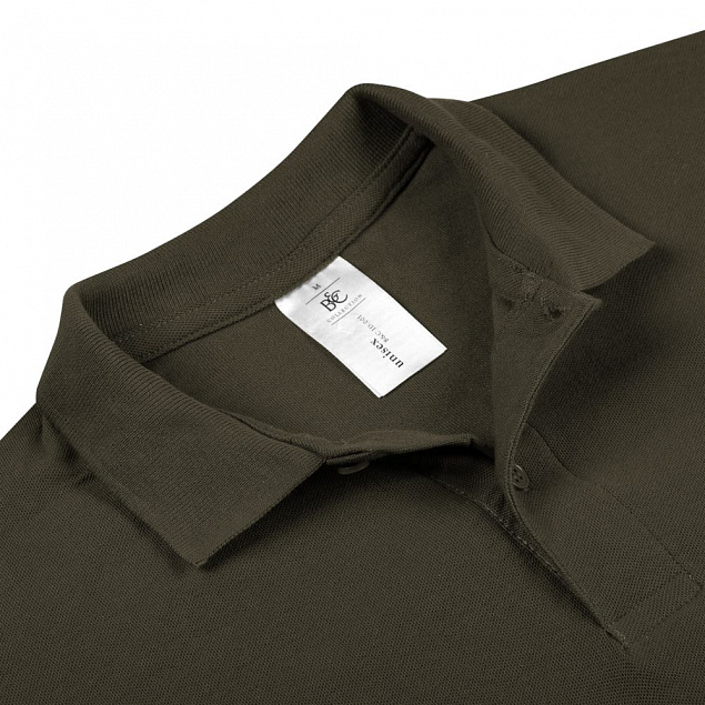 Рубашка поло ID.001 коричневая с логотипом в Астрахани заказать по выгодной цене в кибермаркете AvroraStore