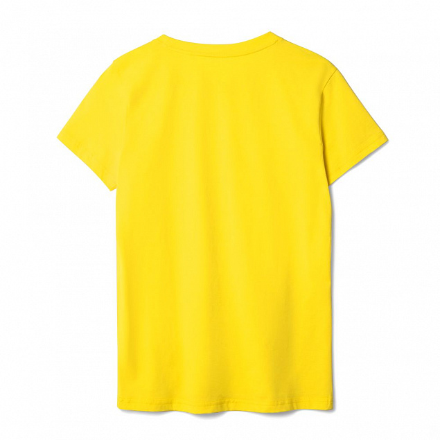 Футболка женская T-bolka Lady, желтая с логотипом в Астрахани заказать по выгодной цене в кибермаркете AvroraStore