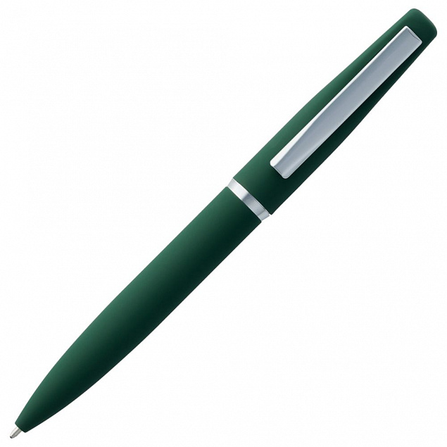 Ручка шариковая Bolt Soft Touch, зеленая с логотипом в Астрахани заказать по выгодной цене в кибермаркете AvroraStore