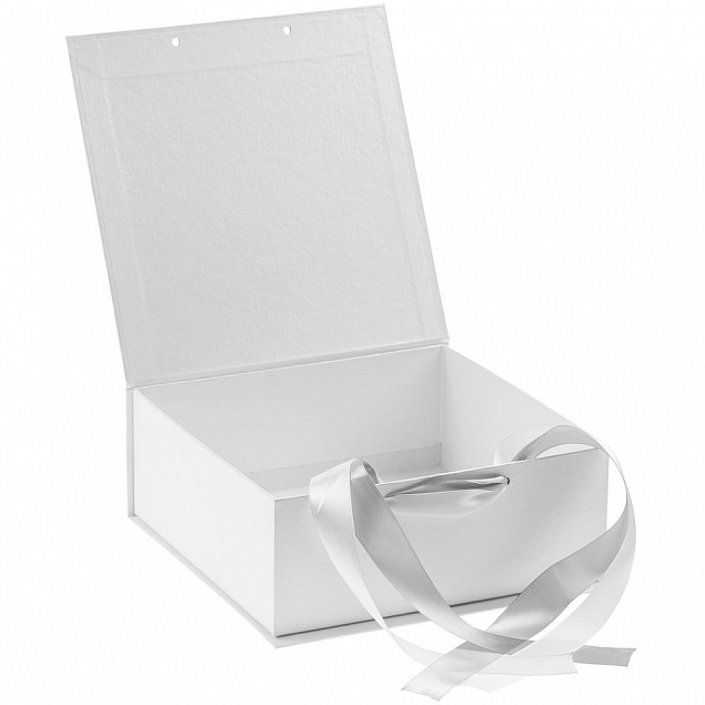 Коробка на лентах Tie Up, малая, белая с логотипом в Астрахани заказать по выгодной цене в кибермаркете AvroraStore