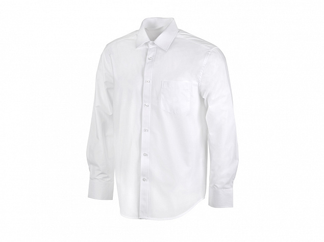 Рубашка Houston мужская с длинным рукавом, белый с логотипом в Астрахани заказать по выгодной цене в кибермаркете AvroraStore