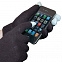 Перчатки мужские для работы с сенсорными экранами, черные с логотипом в Астрахани заказать по выгодной цене в кибермаркете AvroraStore