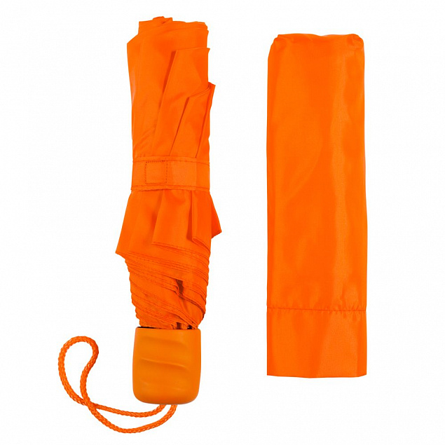 Зонт складной Unit Basic, оранжевый с логотипом в Астрахани заказать по выгодной цене в кибермаркете AvroraStore