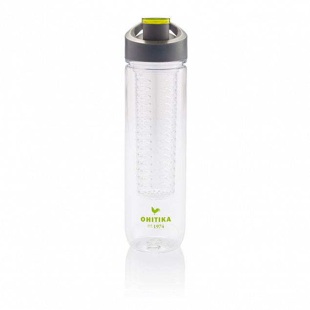 Бутылка для воды Tritan с контейнером для фруктов, 800 мл, зеленый с логотипом в Астрахани заказать по выгодной цене в кибермаркете AvroraStore