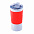 Термокружка вакуумная 'Funny" белая, красная, силикон с логотипом в Астрахани заказать по выгодной цене в кибермаркете AvroraStore