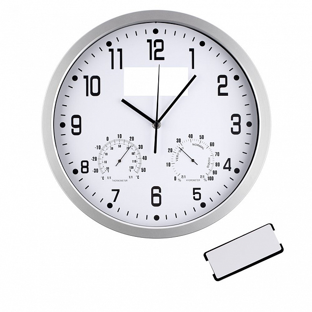 Часы настенные INSERT2, белые с логотипом в Астрахани заказать по выгодной цене в кибермаркете AvroraStore
