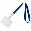Лента для бейджа Retract, синий с логотипом в Астрахани заказать по выгодной цене в кибермаркете AvroraStore