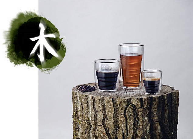 Набор малых стаканов Elements Wood с логотипом в Астрахани заказать по выгодной цене в кибермаркете AvroraStore