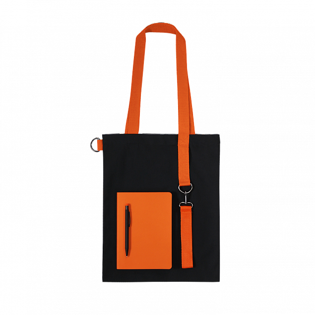 Набор Bplanner casual (чёрный с оранжевым) с логотипом в Астрахани заказать по выгодной цене в кибермаркете AvroraStore