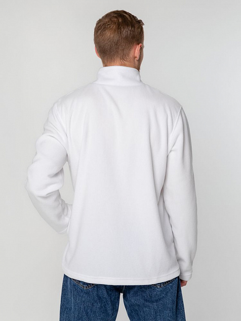 Куртка флисовая унисекс Manakin, белая с логотипом в Астрахани заказать по выгодной цене в кибермаркете AvroraStore