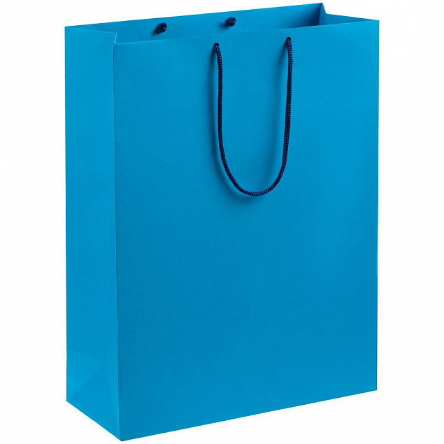 Пакет бумажный Porta XL, голубой с логотипом в Астрахани заказать по выгодной цене в кибермаркете AvroraStore