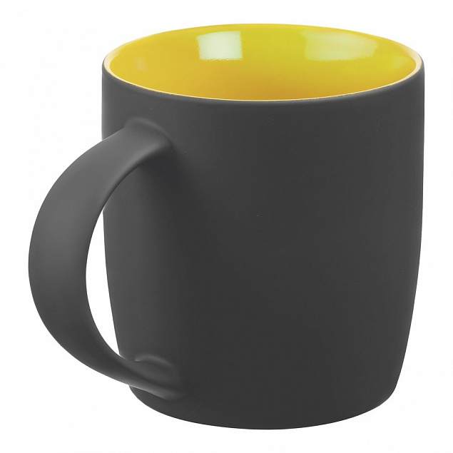 Кружка Surprise Touch c покрытием софт-тач, желтая с логотипом в Астрахани заказать по выгодной цене в кибермаркете AvroraStore