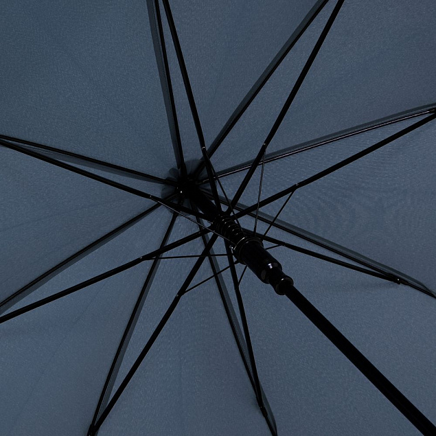 Зонт-трость OkoBrella, темно-синий с логотипом в Астрахани заказать по выгодной цене в кибермаркете AvroraStore