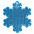 Пешеходный светоотражатель «Снежинка», синий с логотипом в Астрахани заказать по выгодной цене в кибермаркете AvroraStore