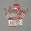 Футболка Hello! I Love You!, серый меланж с логотипом в Астрахани заказать по выгодной цене в кибермаркете AvroraStore