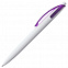 Ручка шариковая Bento, белая с фиолетовым с логотипом в Астрахани заказать по выгодной цене в кибермаркете AvroraStore
