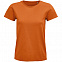 Футболка женская Pioneer Women, оранжевая с логотипом в Астрахани заказать по выгодной цене в кибермаркете AvroraStore