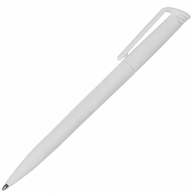 Ручка шариковая Flip, белая с логотипом в Астрахани заказать по выгодной цене в кибермаркете AvroraStore
