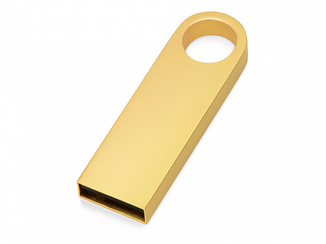 USB 2.0- флешка на 8 Гб с мини чипом, компактный дизайн с круглым отверстием с логотипом в Астрахани заказать по выгодной цене в кибермаркете AvroraStore