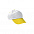 Бейсболка PROMOTION, белая - лимонно-желтая с логотипом в Астрахани заказать по выгодной цене в кибермаркете AvroraStore
