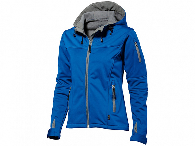 Куртка софтшел Match женская, небесно-синий с логотипом в Астрахани заказать по выгодной цене в кибермаркете AvroraStore