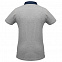 Рубашка поло мужская DNM Forward серый меланж/синий джинс с логотипом в Астрахани заказать по выгодной цене в кибермаркете AvroraStore
