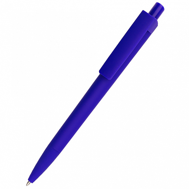 Ручка шариковая Agata софт-тач - Синий HH с логотипом в Астрахани заказать по выгодной цене в кибермаркете AvroraStore