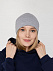 Шапка HeadOn ver.2, серый меланж с логотипом в Астрахани заказать по выгодной цене в кибермаркете AvroraStore