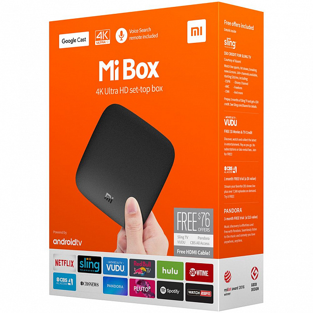ТВ-приставка Mi TV Box S, черная с логотипом в Астрахани заказать по выгодной цене в кибермаркете AvroraStore