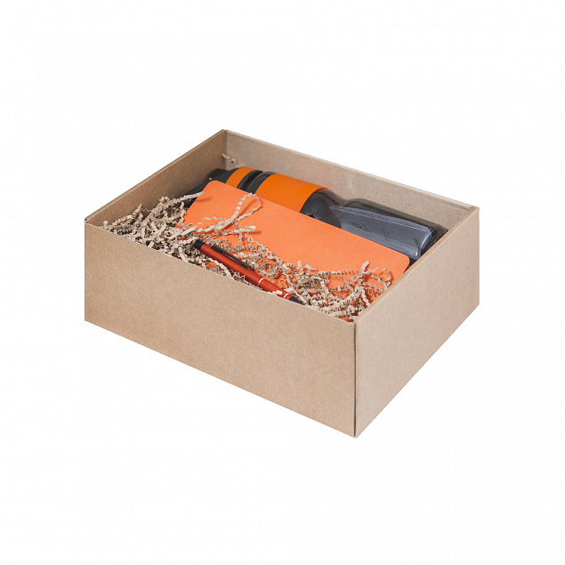Подарочный набор Portobello оранжевый в малой универсальной подарочной коробке (Ежедневник недат А5, Спортбутылка, Ручка) с логотипом в Астрахани заказать по выгодной цене в кибермаркете AvroraStore